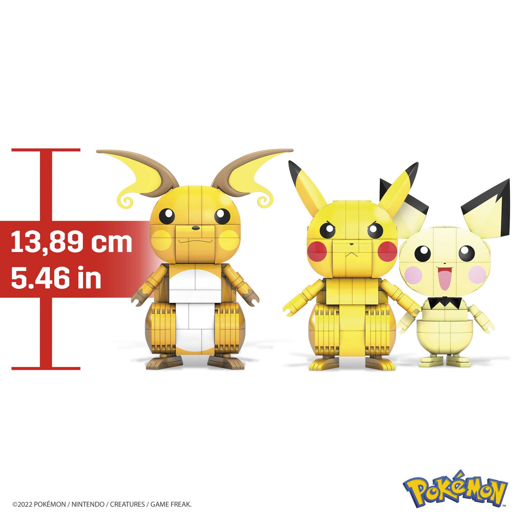 Mattel Mega Construction Pokémon Trio (Pichu, Pikachu, Raichu) au
