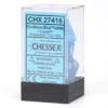 Frosted Mini Polyhedral Caribbean Blue/white - 7 Die Set