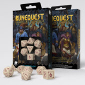RuneQuest Beige & Burgundy Dice Set