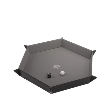 Magnetic Dice Tray - Hexagonal Black/Gray